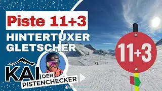 Piste 11 & 3 | Rote Abfahrten am Hintertuxer Gletscher | Skifahren im Zillertal | 4K