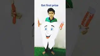 First fancy dress competition/Speech on tooth #diy costume#shorts