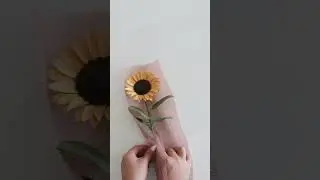 DIY paper flower wrapping for gift