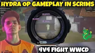 HYDRA OP 4V4 FIGHT 🐉| HYDRAOP 9KILLS CHICKEN DINNER IN SCRIMS | DYNAMITE OP NADE | HYDRA ESPORTS