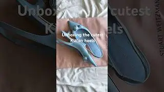 Unboxing the cutest kitten heel shoe. #unboxing #shoes #outfitinspo