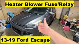 Расположение предохранителя и реле вентилятора отопителя Ford Escape 13 14 15 16 17 18 19 2014 20...