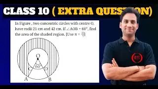 In figure, two concentric circles with centre O, have radii21 cm and 42 cm. If &ang;AOB=60&deg;, find the