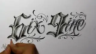 Dibujando lettering 6ix9ine 🌈 Como hacer LETTERING ✍ Fancy Chicano lettering   Tekasi69 tatuajes