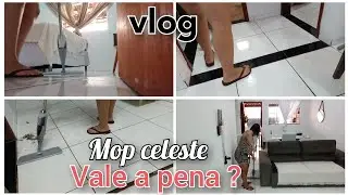 vlog, rotina dona de casa,mop celeste, mop spray, vale a pena? limpei a casa toda,compraria de novo?