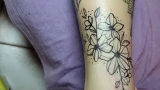 Tattooing my self - Mi tatuo da sola progetto gamba parte 5