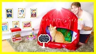 MAKING A TINY MOVIE THEATRE FOR MY CAT