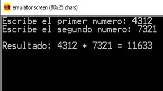 Sumar Números en Ensamblador Desde Teclado [Emu8086]