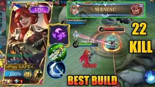 22 KILLS + MANIAC!! LAYLA BEST BUILD 2022 - BUILD TOP GLOBAL LAYLA ~ MLBB