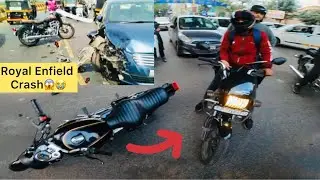 My Royal Enfield Crash😱Drunk driver🤬
