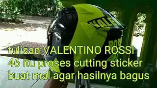 Repaint helm kyt rc7 motif soleluna 2019 Valentino Rossi