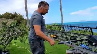 Metal Fence repair.  Cast Iron Finials install
