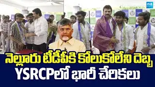 Big Shock to Chandrababu | Nellore TDP Youth Join YSRCP | MLC Chandrasekhar Reddy |@SakshiTVLIVE