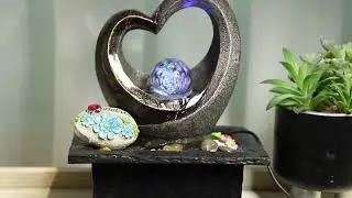 Watch Ferrisland Tabletop Waterfall Fountain with LED Light on Amazon Live