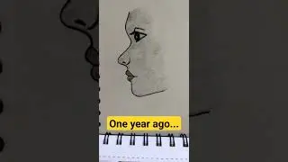 one year ago vs now #shorts #drawing #sketch #art #ytshorts