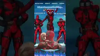 When you have a pool party with Deadpools and Cuddlepool #fortnitecommunity #fortnite #fortnitememes