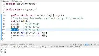 How to swap two numbers without using third variable in java