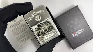 28894 Зажигалка Zippo Jack Daniels Scenes From Lynchburg Series №5, Brushed Chrome