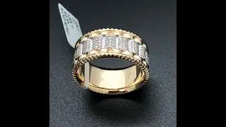 Pres Eternity Link .80cttw Diamond 10K Yellow Gold Ring | Real Hip Hop Jewelry