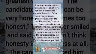 The Most Honest Answer Ever Given in a Job Interview #humor #funny #jokes