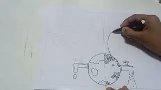 My drawing save water save earth