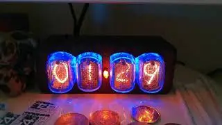 Nixie tube clock ⏰ blue viral
