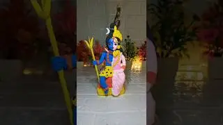 diy shiv Parvati idol with clay🌺 har har mahadev🌺💫shiv Parvati ji🙏 #shorts #short #mahashivratri
