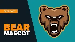 Bear Mascot Logo | Speedart Adobe Illustrator