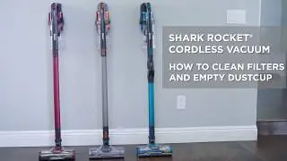 How to empty the dust cup and perform maintenance on your Shark&reg; Rocket&reg; Cordless Stick Vacuum