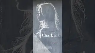 White Chalk Girl Drawing 😍#shorts