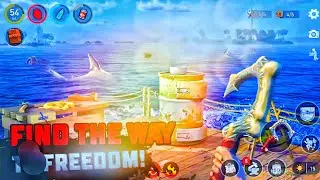 100 Days on secret island in Raft survival #3