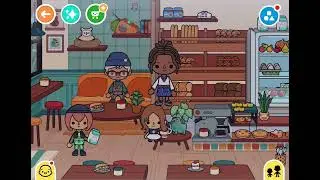 Me playing Toca Boca. Lance is gardening 