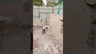 Wall Demolition Work in Progress #demolition