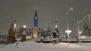 🔴LIVE Ottawa - Monday night snow walk from Parliament to Lansdowne Park - Bank Street - March 7 2022