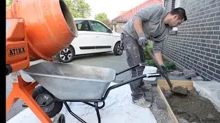 Бетонные работы дома // Eingangsbereich betonieren