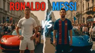 RONALDO vs MESSI: The Ultimate Car Race! 🏎️💨 (Who Will Win?)#Rolando #messi 