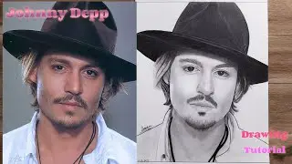 How to Draw Johnny Depp | Step by Step Tutorial | Johnny Depp pencil Drawing