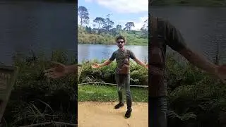 Last Video from Hobbinton Movie Set Newzealand -Old Style Restaurant with different roofs & lake #nz