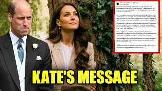 Kate Middletons first message to her fans since Cancer diagnosis shocked by Royal Palace