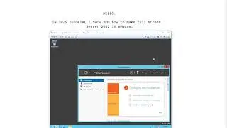 How to make Windows Server 2012 Full Screen in VMware.