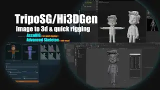 Exploring HI3DGen, TripoSG, and AccuRIG: Advanced Skeleton Workflow for 3D Animations
