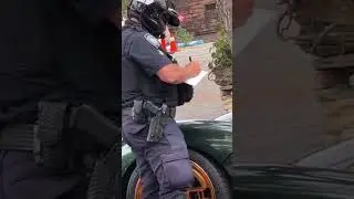 Cop giving ticket for parking 1 foot front#supercars