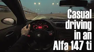 2004 Alfa Romeo 147 1.6TS Ti casual driving towards Nicosia (POV, ASMR, binaural audio)