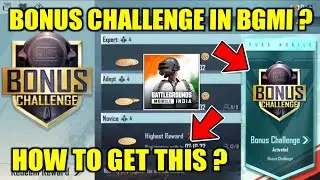 India Bonus Challenge in Bgmi ? How to Get Bonus challenge | Bgmi Bonus Challenge