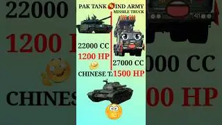Pakistani Tank vs Indian Army Truck vs Chinese Tank❓#shorts
