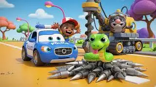The Wheels on the Police Car Go Round and Round | Kids Song