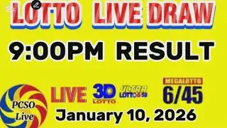 Lotto 9pm Draw Result Today January 10,2026