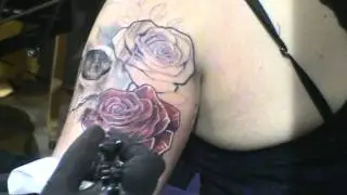 TATTOOING BY HANNAH CAVALERA TATTOOS AT ETERNAL NIRVANA TATTOO STUDIO READING BERKSHIRE