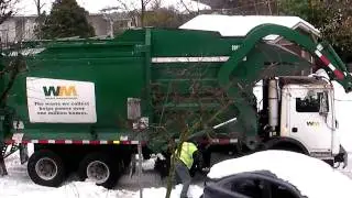 Garbage Truck Stuck in the Snow - part 2 - Second Truck Actually Gets Stuck ON FILM!