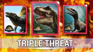 TRIPLE THREAT! Isle of Trials Season 3 + 👀 on VALLEY OF TITANS Arena || Jurassic World Alive 